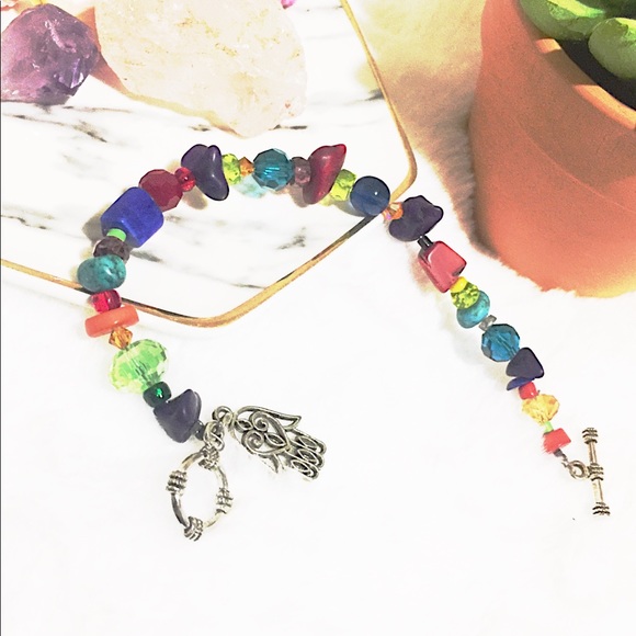 🕉Chakra🧘🏻‍♀️Multi Colored Bracelet🤚🏼Hamsa ☯️ - Picture 3 of 8